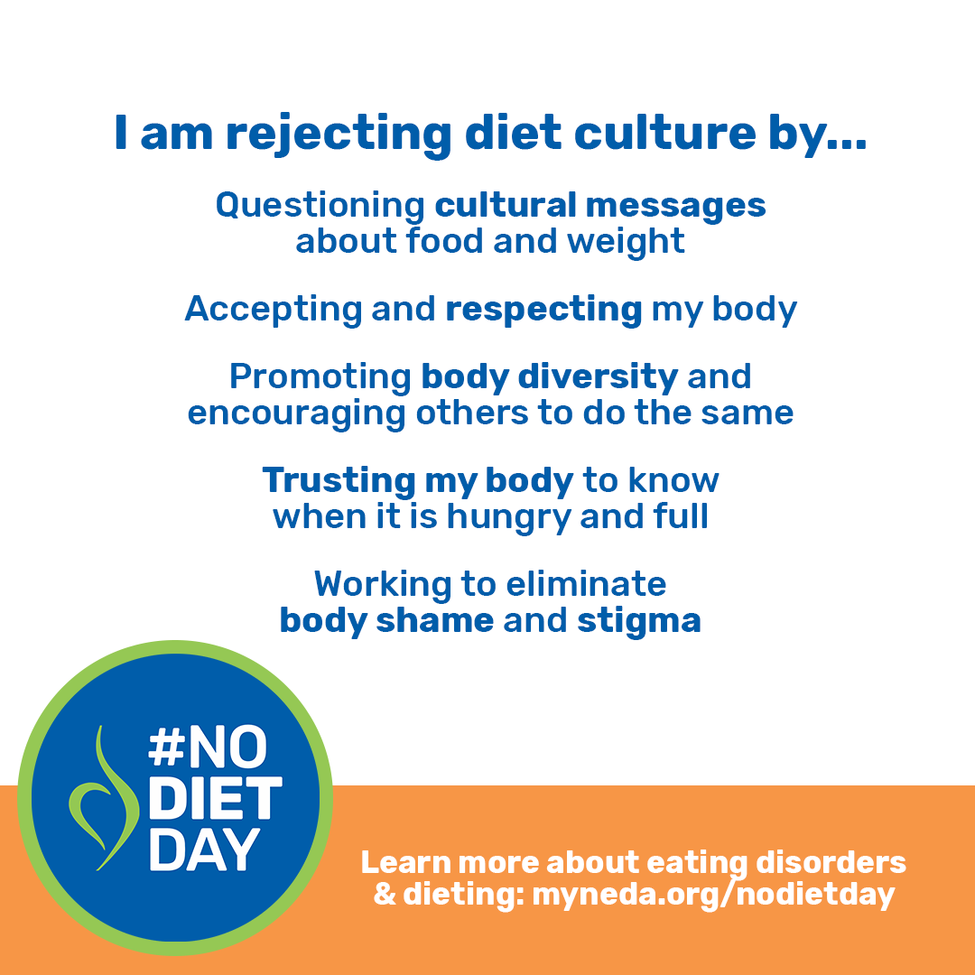 I am rejecting diet culture by...