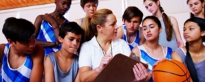 coach and group of students banner image
