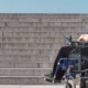 disabled person in wheelchair stock 1