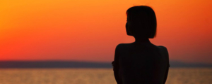 Girl Sunset Silhouette