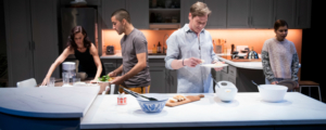 Florencia Lozano, Jake Ryan Lozano, Michael Hayden, and Domenica Feraud in the 2019 production of RINSE, REPEAT - Photo by Jenn (banner)