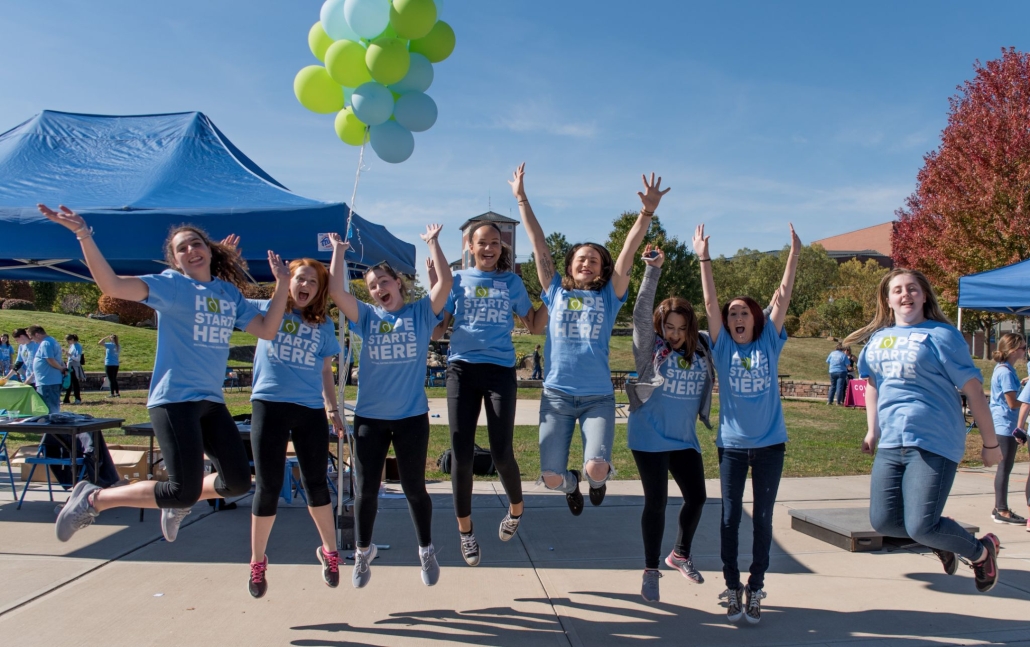 NEDA Volunteers at community event promoting eating disorders awareness