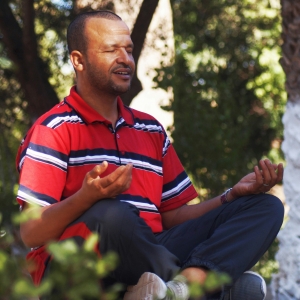 Man meditating