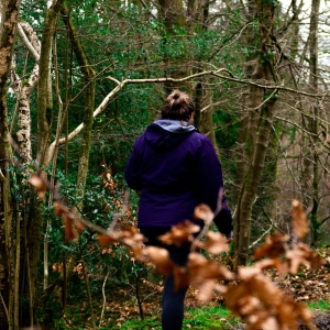 Woman walking in nature