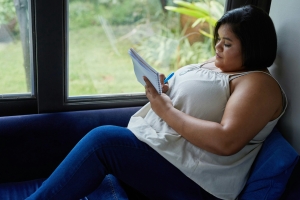 Woman journaling