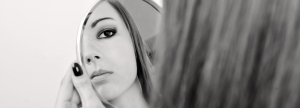 Woman in mirror