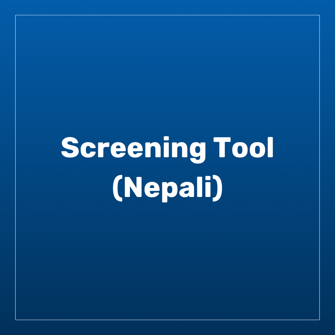 Screening Tool flyer in Nepali